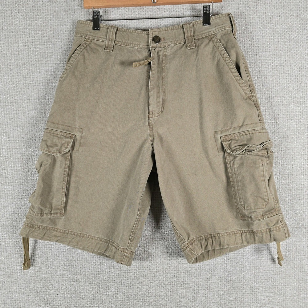 Sonoma Jean Co Mens‎ 32 Khaki Tan Cotton Vintage Surplus Cargo Shorts 10 Inseam